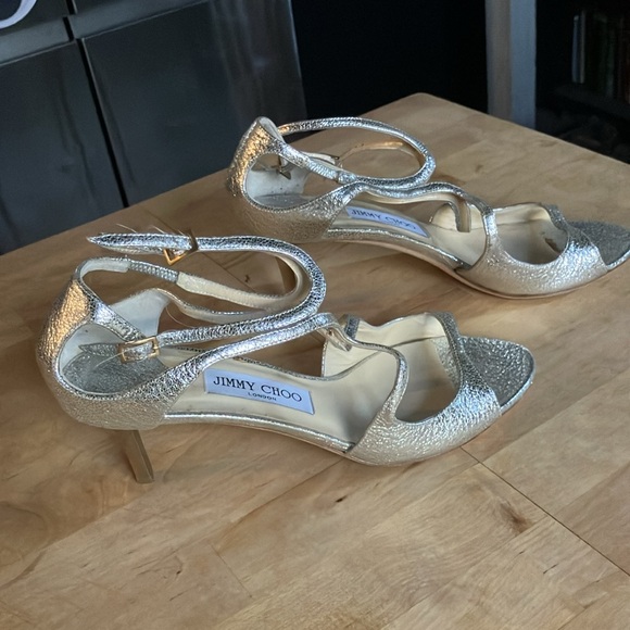 JIMMY CHOO SILVER STILETTOS - Picture 8 of 11